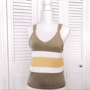 ✨Green & Yellow Color Block Striped Top✨